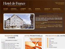 Tablet Screenshot of hoteldefrance.ch